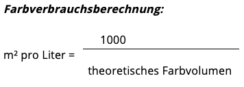 Farbverbrauchsberechnung