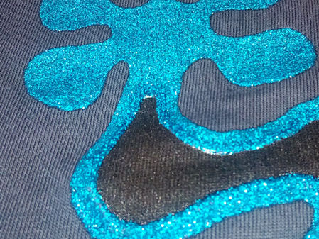 Plastisol-Base mit blauem Glitter