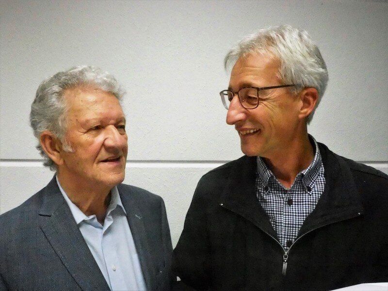 Alter und neuer Sprecher: Walter Frick (links) Dr. Stählin (rechts)