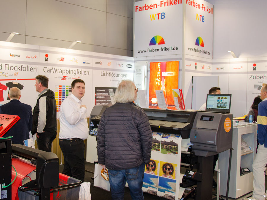 Siebdruck-Partner Farben-Frikell und WTB auf der wetec 2018 in Stuttgart